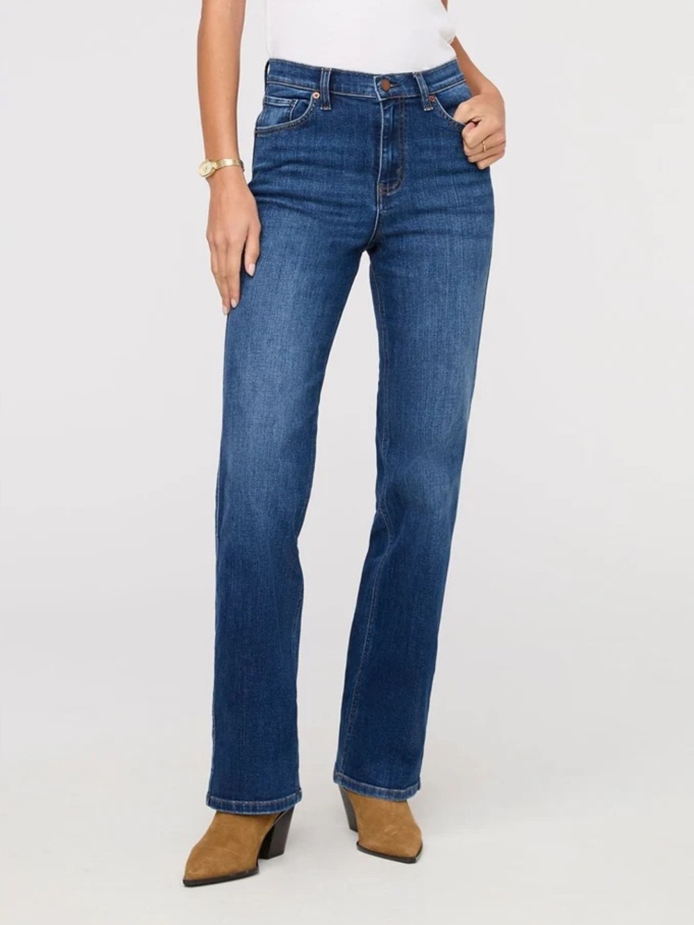 Duer Performance Jeans 26 Straight Denim Blue Stretch Casual Minimalist Classic